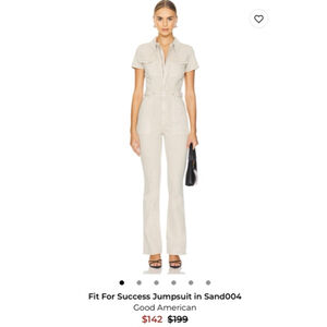 Good American Fit For Success Jumpsuit XS Beige